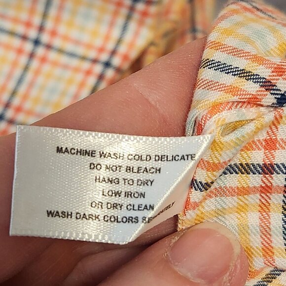 Cutter & Buck Button Down Shirt Men's XL Short Sleeve 100% Cotton Tartan Plaid - Picture 8 of 8